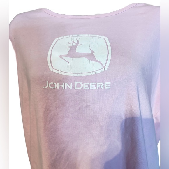 John Deere 100% Cotton Pink Girl’s T Shirt with John Deere Logo - Picture 6 of 6